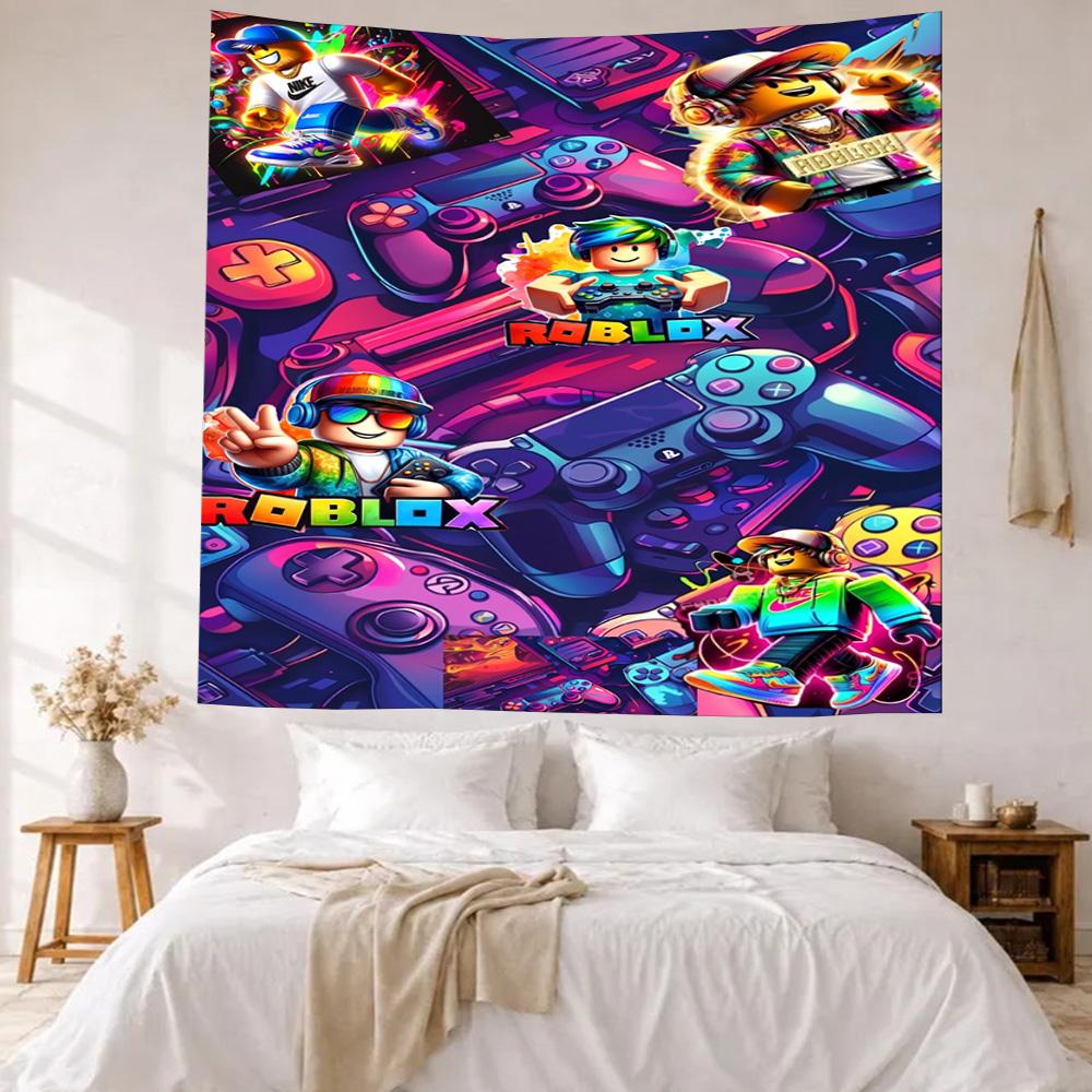 Roblox Vægdekoration Vægtæppe Kunst Til Kæledyrs Mindesmærke Fødselsdag Bryllupsfest Baggrund Familiegave