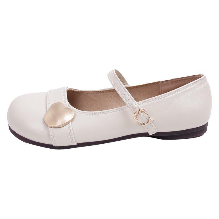 Design sense niche French Mary Jane shoes women's shoes spring and summer British style versatile black small leather shoes with skirt single shoes