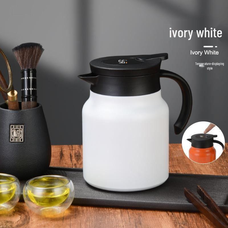 Insulated Stainless Steel Thermos Cup: Large Capacity Water Bottle with Tea and Water Separation for Home Use