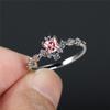Vintage Male Female Black Zircon Ring Square Crystal Small Stone Wedding Ring Trendy CopperColor Engagement Rings For Women Men