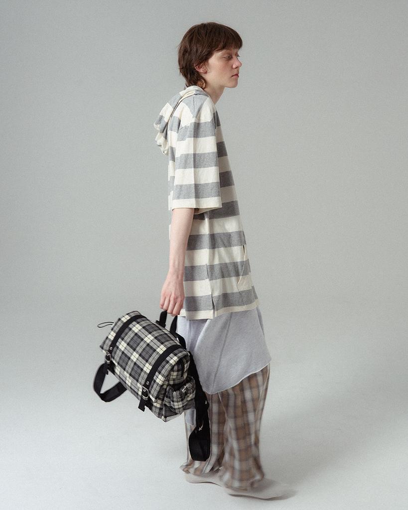 Pahisum Square Check Backpack_Ivory