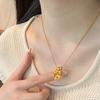 Echtgold-Shop Gleicher Stil Damen-Goldkette Diamant gebürstet Krabbenanhänger Schlüsselbein-Kette Luxusschmuck