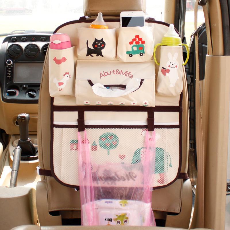 Children's Multifunctional Car Seat Organizer with Touch Screen Compartment