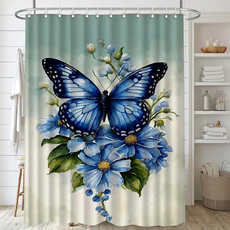 Pumpkin Black Cat Washable Dirt-Resistant Shower Curtain Shower Head waterproof Polyester Bath Curtain For Home Decor