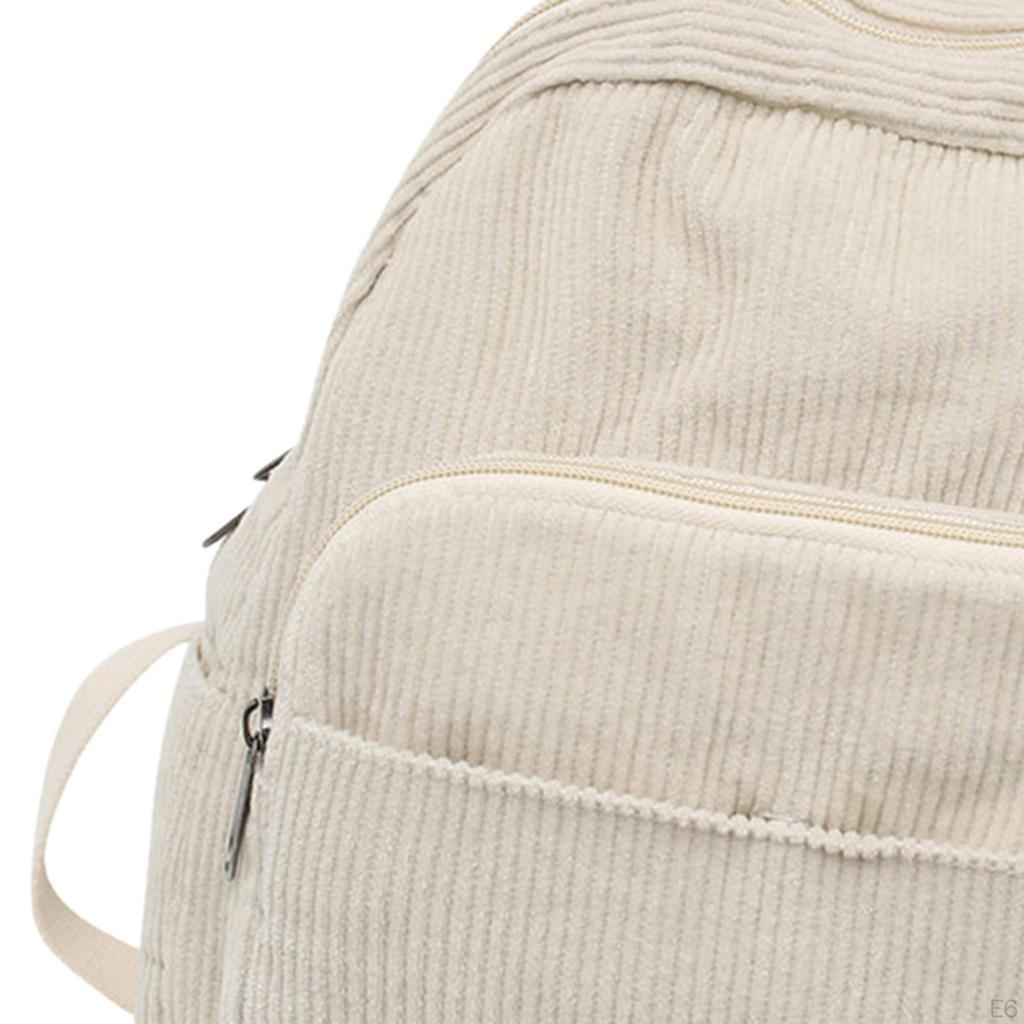 Fashion Backpack for Teen Girls Knapsacks Corduroy Portable Lightweight Daypack Rucksack