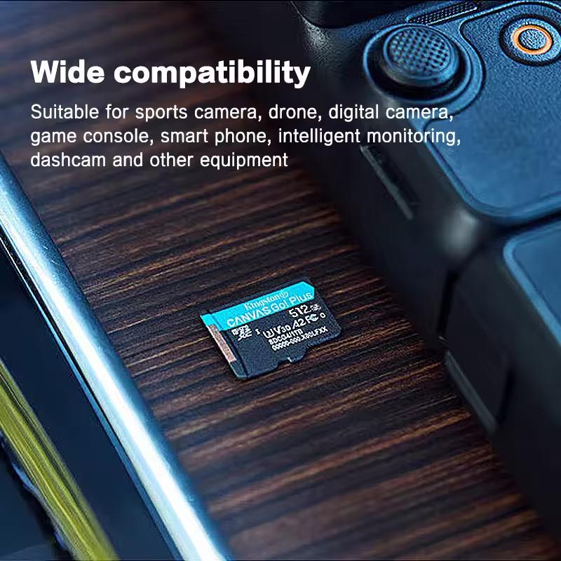 Kingston 200Mb/s Micro Sd 256GB SDCG4 Micro SD Card 64GB 128GB 512GB TF Card Memory Card SDXC Canvas Go Plus Flash SD Card for Drones/Sports Camer