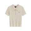 Women's 2026 Spring Logo Ribbed Knit Polo Shirt