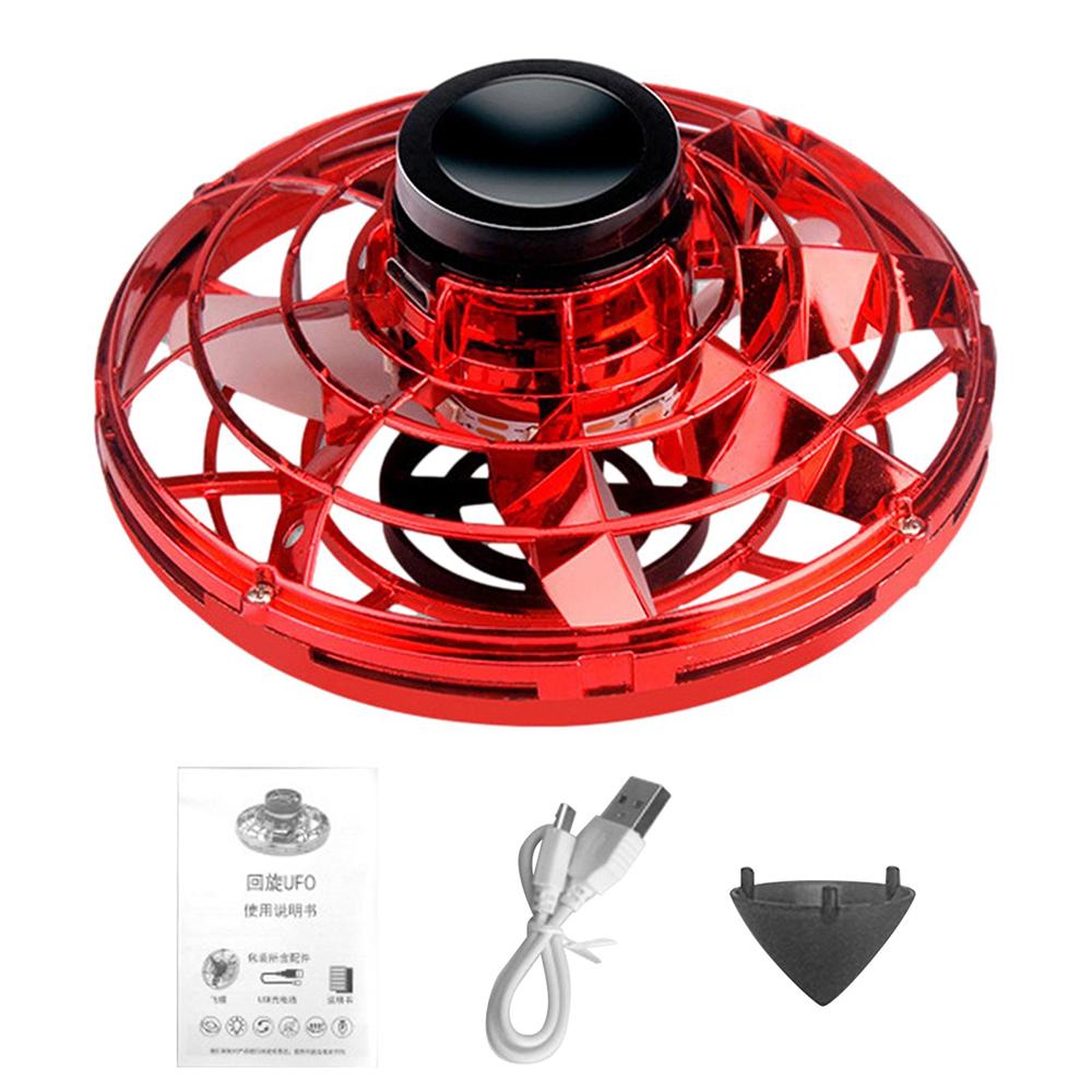 Mini Drone LED UFO Type Flying Helicopter Spinner Fingertip Upgrade Flight Gyro Electronic Flayaball Adult Kids Toys