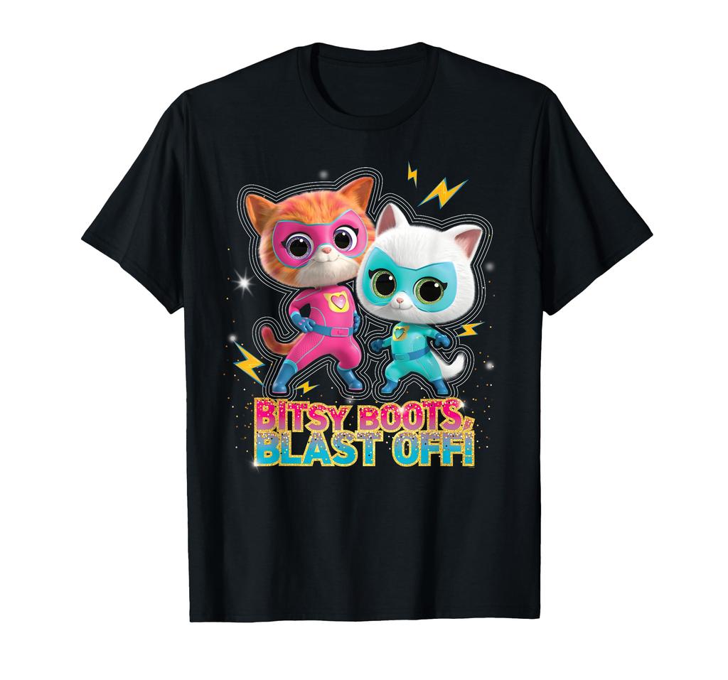Disney Junior Super Kitties Ginny and Bitsy Boots Blast Off! T-Shirt
