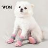 Water Resistant Dog Sneakers 4Pcs Shoes for Hot Pavement, Breathable Mesh Boots, Summer Paw Protectors with Non-slip Soles Small Medium Dogs