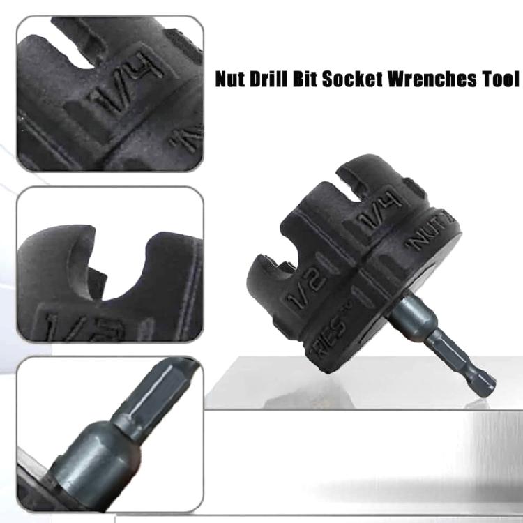 Heavy Duty Removal Bolt Extraction Tool Socket Nut Drill Attachment Nut Replacement For 1/4 3/8 1/2 Wrench