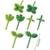 8Pcs Green Fruit Fork Mini Leaf Food Picks Fun Toddler Tiny Fork for Sandwich Cake Salad Lunch Box Bento Decor Party Supplies