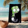 Ultra-Soft Beach Towel with Invader Zim Theme,Ideal for Pool - Camping, Diving - Perfect Travel Essential, Vibrant Beach Towel.