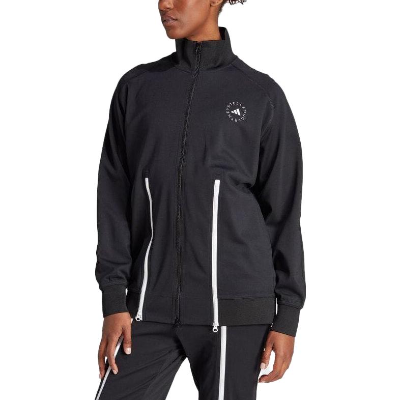 adidas X Stella McCartney Kollaboráció Teljes Cipzáros Állógalléros Kabát Női Kabát Fekete IM2071