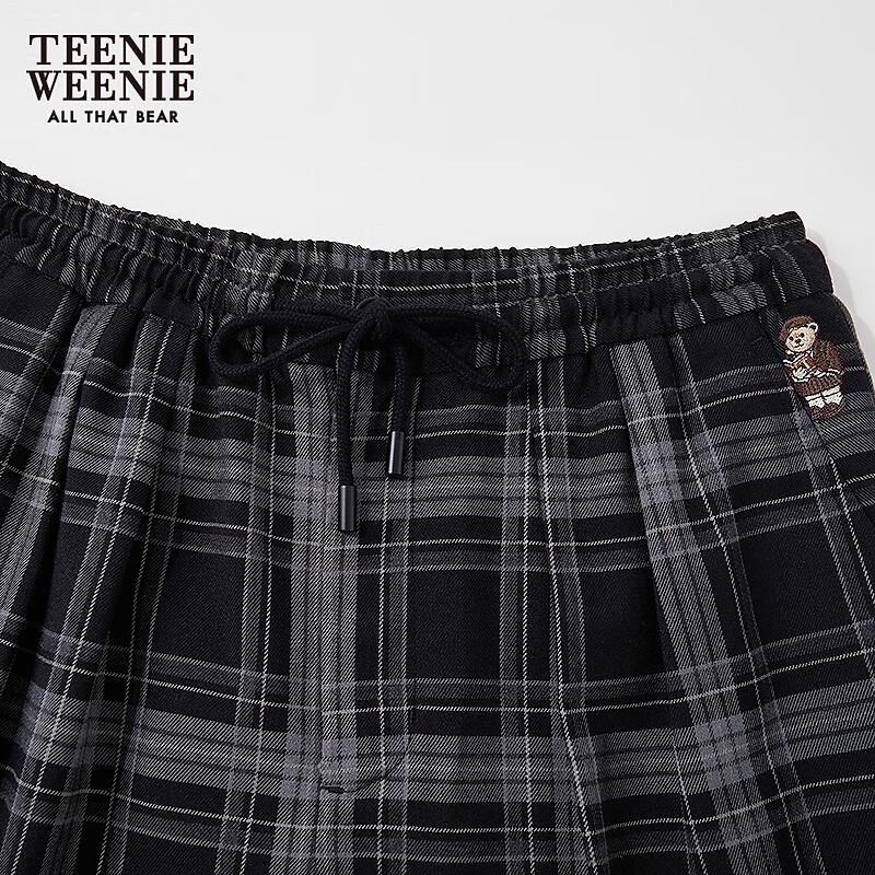 Teenie Weenie Women's Plaid Straight-Leg Casual Pants