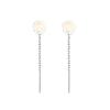PONYKISS  Silver Colorful Rose Cute Plant Stud Earring for Women Minimalist Fine  Piercing Screw Bead Accessories