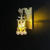 Light Up Lantern Fridge Magnet New Chinese Style Pearl Embellishment Pavilion Fridge Magnet Palace Style Tassel Pendant