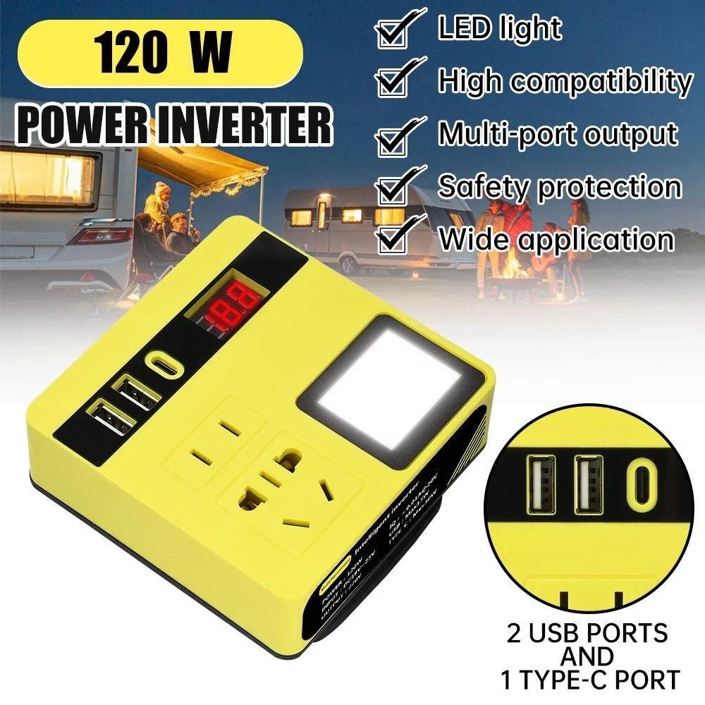 2 USB 1 Type C Ports Lithium Battery Inverter Inverter Adapter for Makita For Outdoor Activities