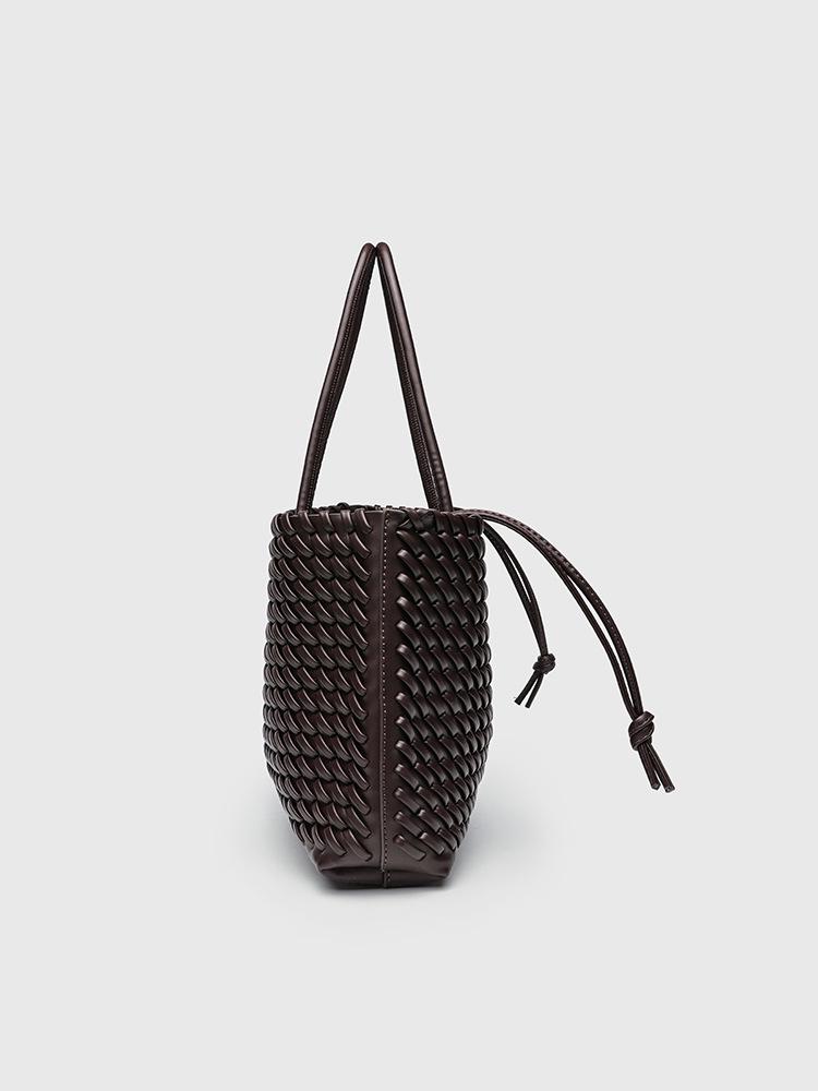 Za 2025 Women's High-End Woven Tote Bag: Fashionable Large-Capacity Handbag & Shoulder Shopping Bag