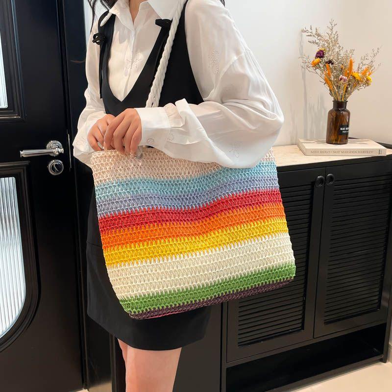 Seaside Vacation Straw Bag Leisure Beach Bag Women's Summer New Large-capacity Tote Bag