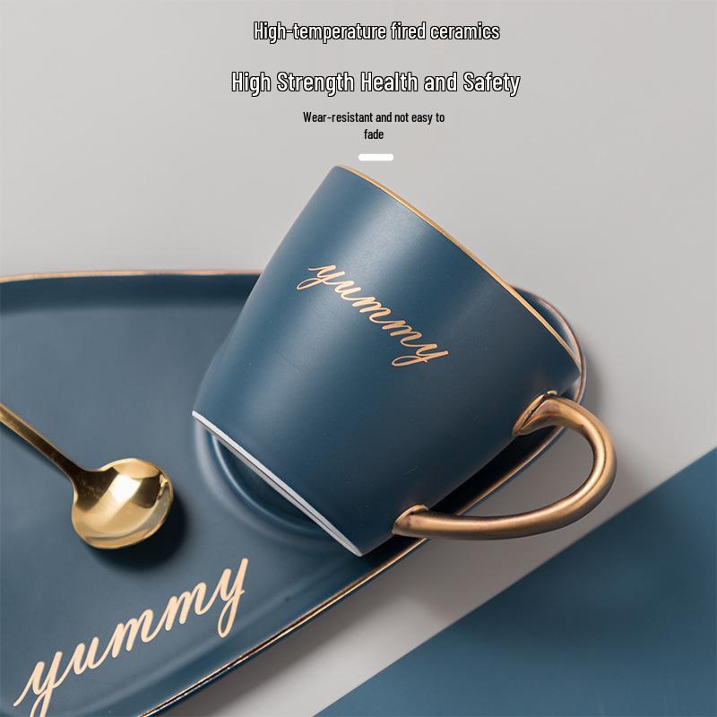 Luxury Triangle Coffee Cup & Saucer Set with Spoon - Ideal Gift with Custom Logo