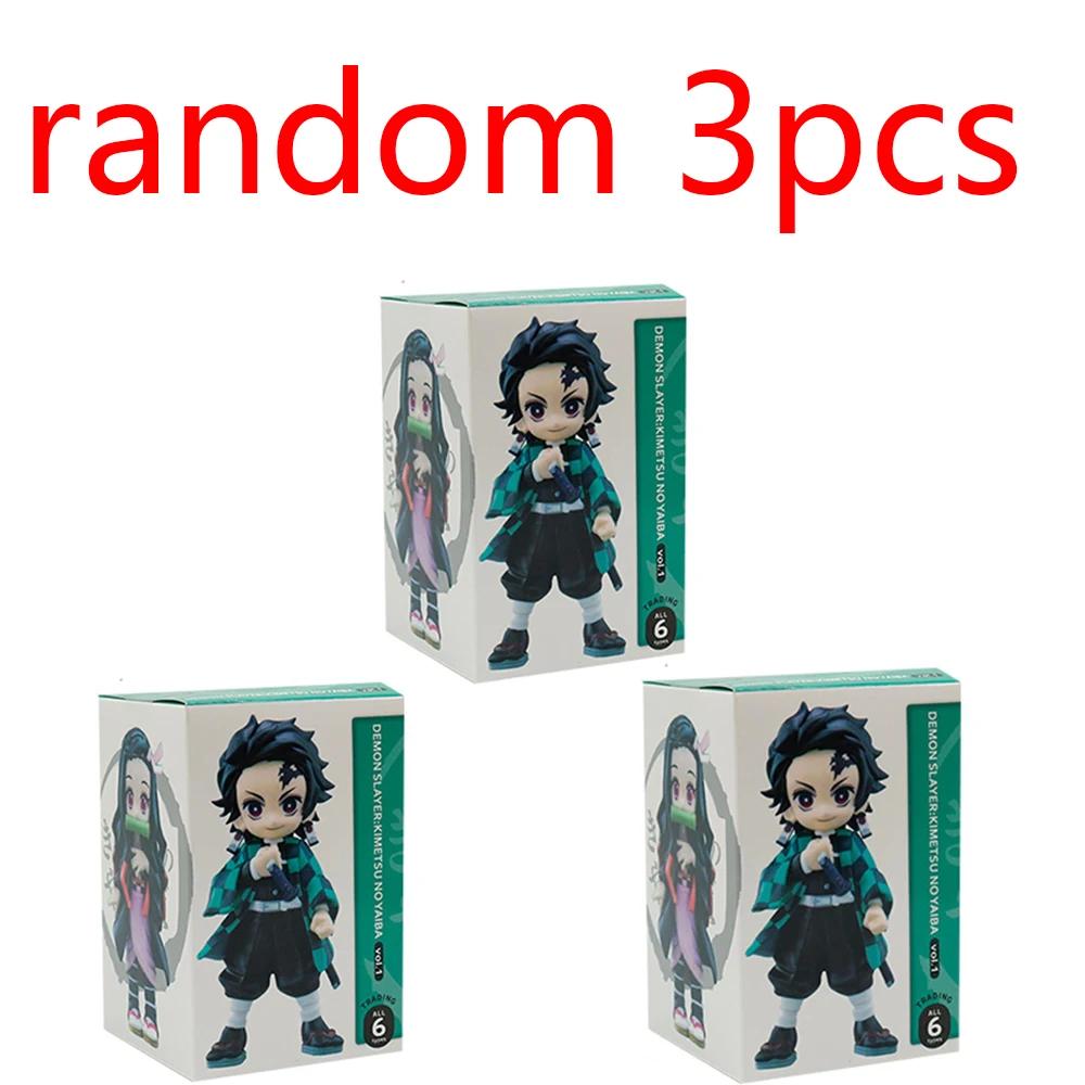 Demon Slayer Anime Figure Blind Box Kamado Nezuko Kochou Shinobu Figure Kimetsu No Yaiba Tsuyuri Kanawo Figurine Model Doll Toys