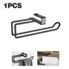 Wall-Mounted Matte Metal Paper Towel Rack, Multipurpose Kitchen Cabinet Roll Paper Holder for Bathroom Kitchen Supplies