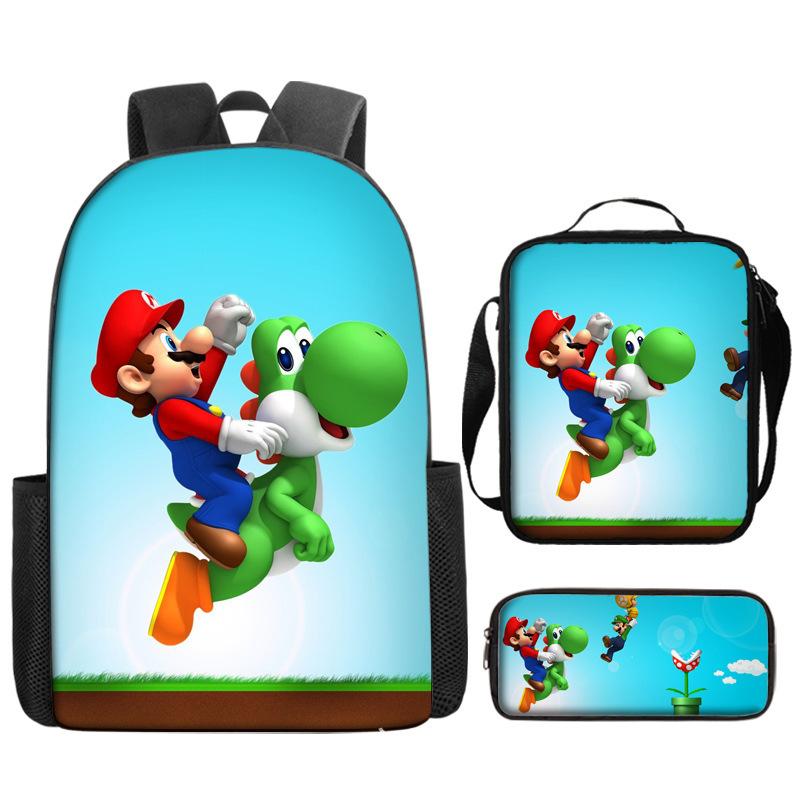 Super Elementary School Bag Cartoon Anime Backpack Mario Backpack Super Satchel