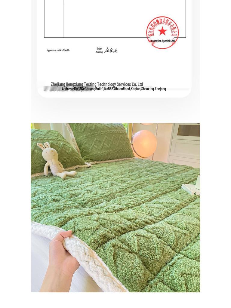 Winter Velvet Taffeta Mattress Topper - Thickened Milk Velvet Pad for Single Beds