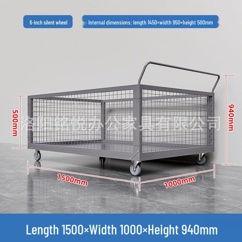 Warehouse Mesh Cart - Multi-Functional Folding Hand Truck for Silent Transport and Load-Bearing Handling
