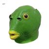 Green Fish Monster Headgear: Hilarious Full Face Prank Mask Inspired by Sand Sculpture Internet Celebrity