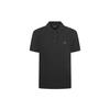 Solid Color Round Neck Short Sleeve Polo Shirt Men Tops Black 8N1F60-1JX7Z-0999