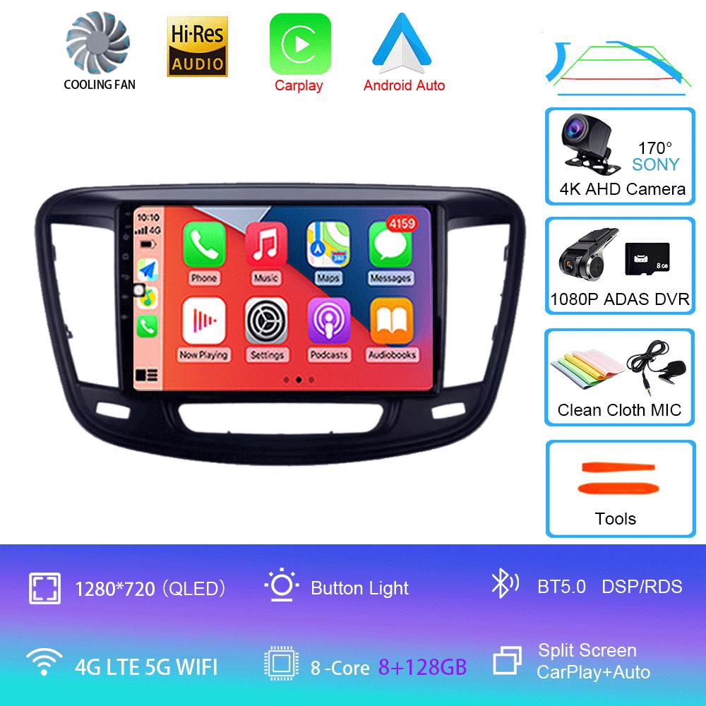 Car Radio Android 14 Multimedia Video Player For Chrysler 200 200C 2015 - 2019 Carplay Android Auto Stereo GPS Navigation WIFI