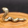 Brass Zodiac Snake Figurines Miniatures Desktop Ornament Tea Pets Home Decoration Crafts Accessories Vintage Animal Small Statue