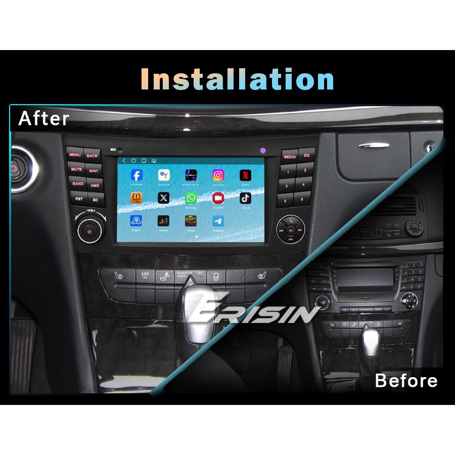 EU Stock Free Shipping 7Inch IPS Android 16 Car for DVD Player Wireless CarPlay GPS for Benz E-Class W211 CLS W219 Split Screen