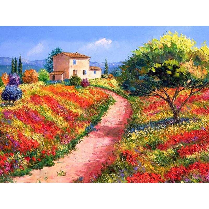 New 5D DIY Diamond Painting Sea View Town Diamond Embroidery Scenery Cross Stitch Full Round Drill Home Decor Manual Gift