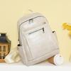 Women's new style leisure trendy large capacity student backpack, fashionable and versatile PU soft leather texture backpack