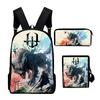 Classic Popular Wild Hearts Game 3D Print 3pcs/Set pupil School Bags Laptop Daypack Backpack Inclined shoulder bag Pencil Case