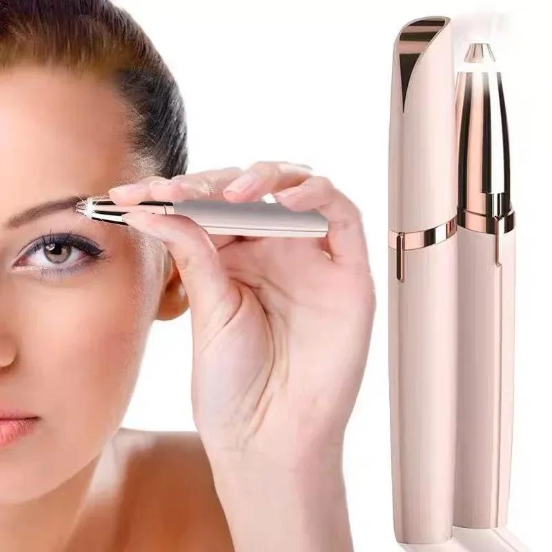 1pc Electric Eyebrow Trimmer Eyebrow Trimmer Facial Hair Remover Female Makeup Painless Automatic Eyebrow Trimmer Tool