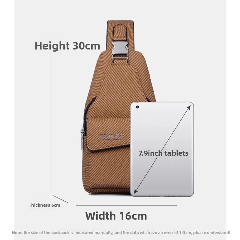 New Large Capacity Men's Chest Pouch,Crossbody bag,PU Leather Luxury Design Sling Bag, for Phone, Wallet & Outdoor Essentials