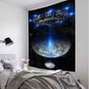 Mysterious Spaceship Tapestry Hanging Exoplanets Dorm Dormitory Star Universe Bedroom Living Room Home Decor