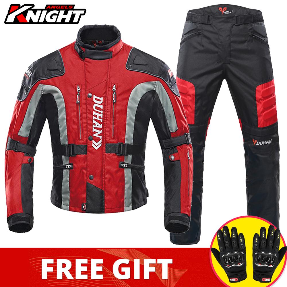 DUHAN Motocyklový oblek Bunda a kalhoty Nepromokavá závodní bunda Ochranná podšívka pro motokros Čtyři sezóny Motocyklová bunda Pánská M-3XL