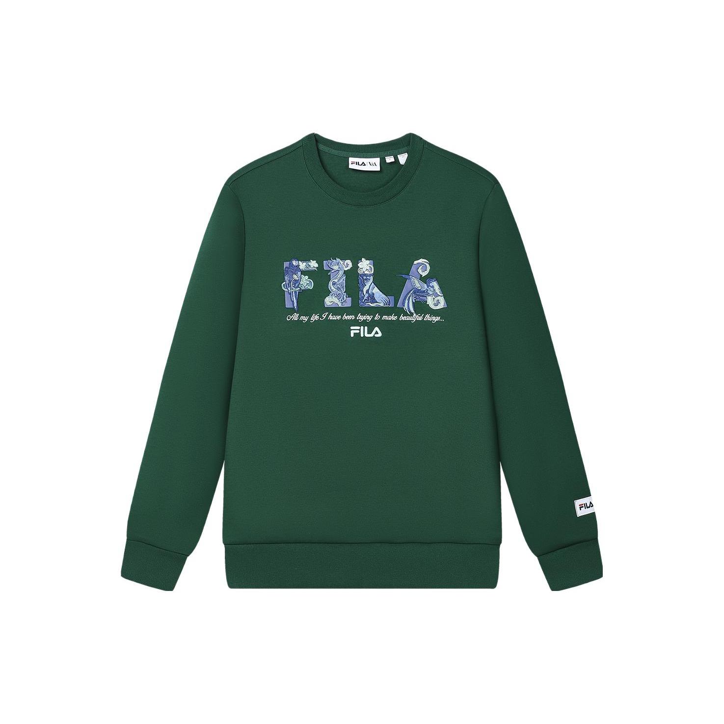 FILA x V&A LIANMINGKUAN Sweatshirt Men s Bamboo Emerald Green F11M418201F-DG L