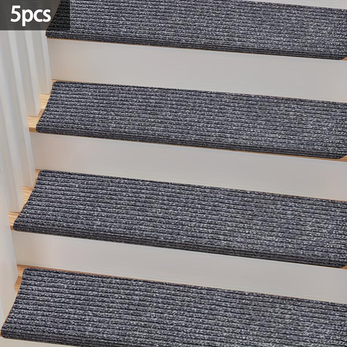 

5pcs Stair Tread Carpet Mats Self-adhesive Floor Mats Door Mats Step Staircase Non Slip Pads Protection Cover Pads Home Decor 5pcs