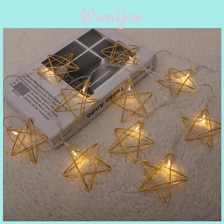 Christmas Tree Decoration Lights With Illuminated Bulb And Star For Holiday Festive Decor