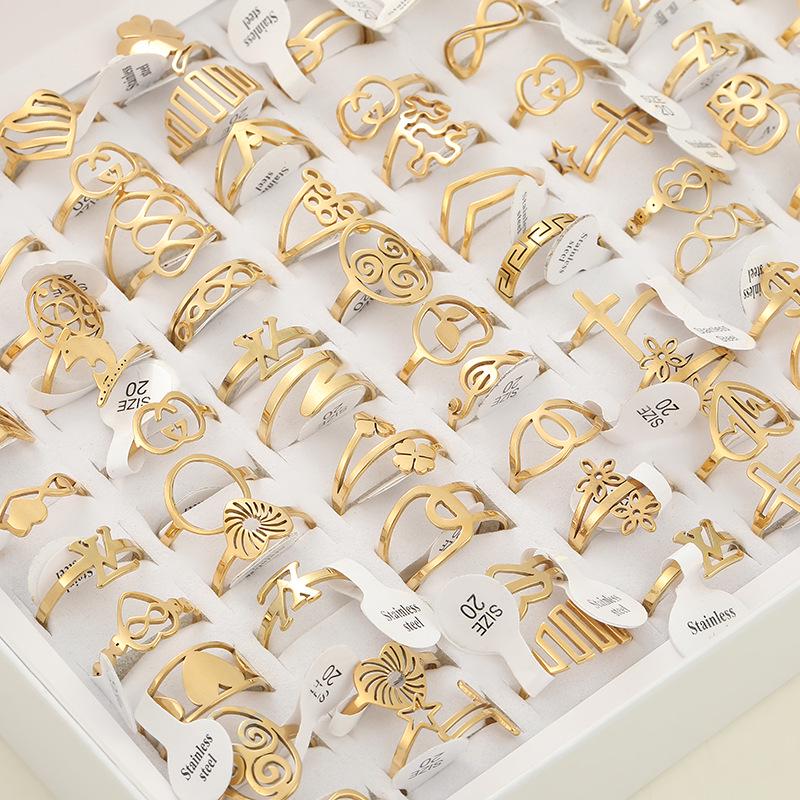 Trendy Unisex Titanium Steel Cut Ring: Fashionable, Light Luxury, High-End Niche Jewelry