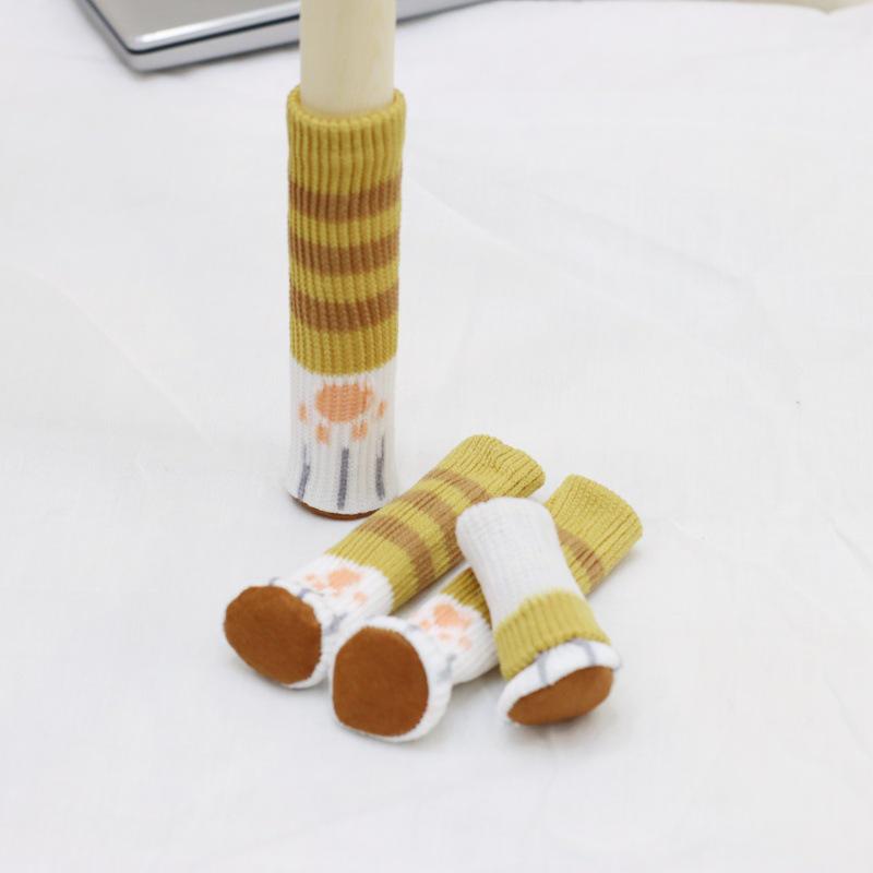 Knitted Chair Leg Covers - Wear-Resistant Anti-Slip Mats for Silent Chair & Table Foot Protection