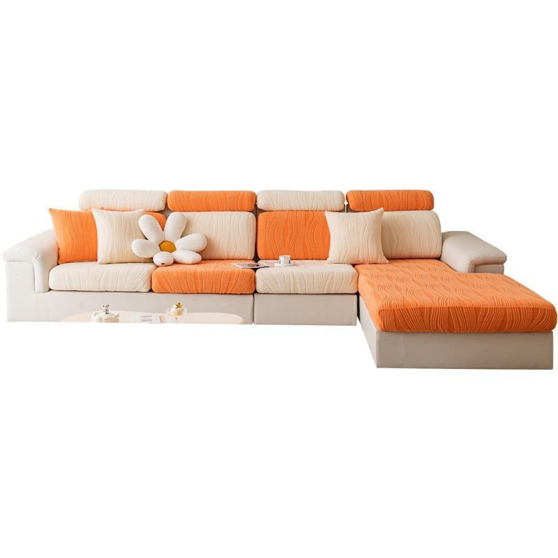 Orange Sofa Cover Cover Four Seasons Universal Lazy Elastic Sofa Hats Sitting Cushions Non-slip Single Backrest Cover