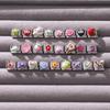 Cute 3D Series Red Apple Eye Heart Flower Bow Knot Italian Charm Link Fit 9mm Stainless Steel Jewelry DIY Making Bracelet Gift