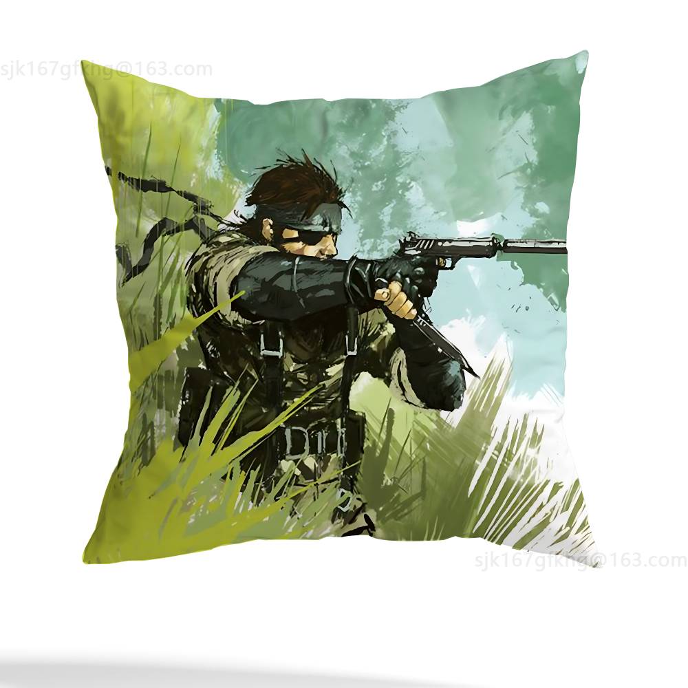 M-Metal Gear Solid Raiden Kissenbezug lässiger Stil Dekoration, geeignet für Heimdekoration (Kissenkern ausgenommen)